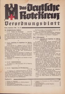 DRK Verordnungsblatt Sept. 1938