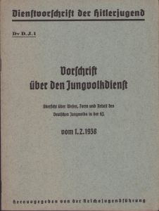 'Vorschrift über den Jungvolkdienst' Booklet 1938