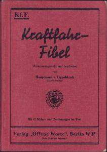 Wehrmacht 'Kraftfahr' Fibel