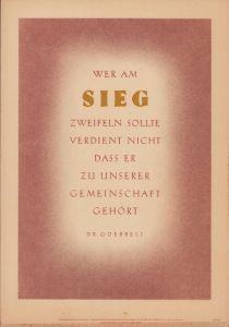 Wochenspruch der NSDAP (week 34, 1943)