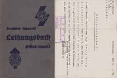 Named Deutsche-Jungvolk Leistungsbuch + Document