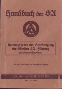 Rare Handbuch der SA 1938