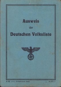 Ausweis der Deutschen Volksliste 1941