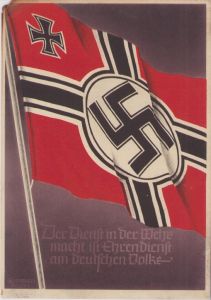 Postcard Fahnen der Deutschen Wehrmacht 'Reichskriegsfahne'