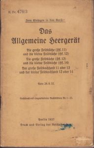 Rare 'Die Grosse u. Kleine Feldküche' Booklet 1937