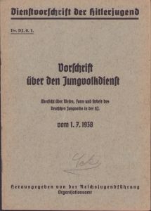 'Vorschrift über den Jungvolkdienst' Booklet 1938