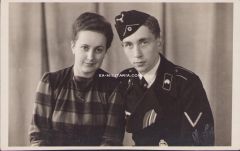 Panzermann with Wife Photograph 1943