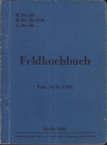 Rare Wehrmacht 'Feldkochbuch' 1941