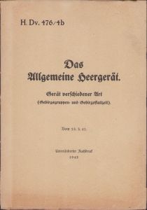 Rare 'Gebirgstruppen und Gebirgsstallzelt' Booklet 1942