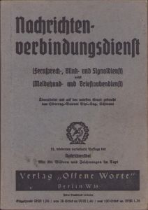 'Nachrichten Verbindungsdienst' Instruction Booklet
