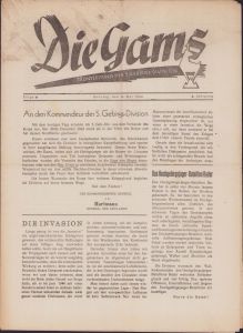 'Die Gams Frontzeitung 14 Mai. 1944'
