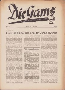 'Die Gams Frontzeitung 11 März. 1945'