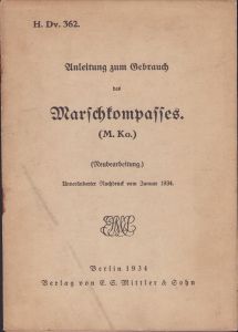 Rare Marschkompasses Instruction Booklet 1934