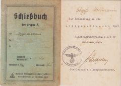 Flugzeugführerschule A/B 32 Schiessbuch + Document