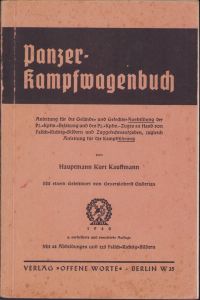Rare Panzer Kampfwagenbuch 1940