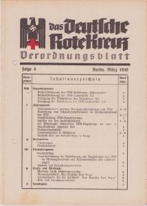 DRK Verordnungsblatt März 1940