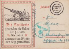 'Die Artillerie' Feldpost Postcard (Inf.Rgt.204)