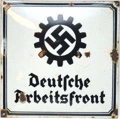 Enamel Deutsche Arbeitsfront Sign