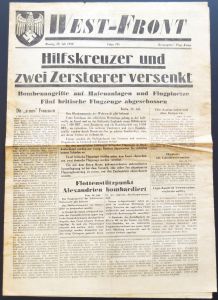 Period 'West-Front' Newspaper (29 Juli 1940)