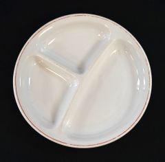 Porcelain DAF Mess Hall Portions Plate