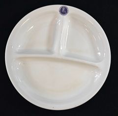 Porcelain DAF Mess Hall Portions Plate