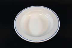 Porcelain DAF Marked Soup Plate (Blue)