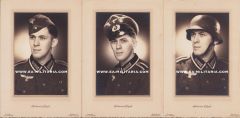 3x Soldier's Portrait wearing different Headgear (Brussel)