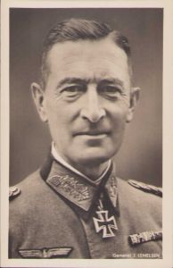 Ritterkreuzträger Postcard General J.Lemelsen