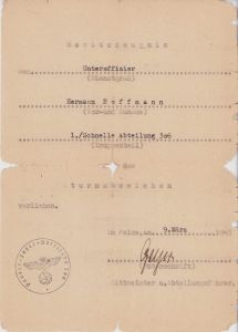 1./Schnelle.Abt.306 Sturmabz. Award Document