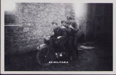 '3 SS Soldiers on a Motorcycle' Photograph