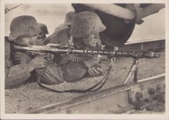 Waffen-SS 'MG.Schützen' Postcard