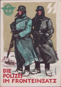 SS-Polizei Propaganda Postcard