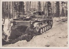Waffen-ss 'Spähtrupp im Karelischen Wald' Postcard