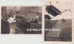 2x Panzer II Ship Unloading Photographs