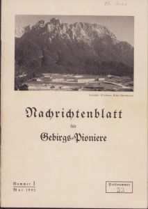 Rare Nachrichtenblatt für Gebirgs-Pioniere 1942