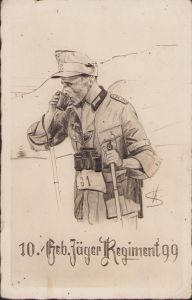 Rare Geb.Jäger Regiment 99 Postcard