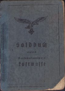 Luftwaffe Munitionslager Related Soldbuch