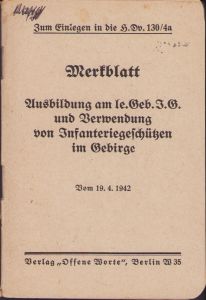 le.Geb.Inf.Gesch. Instruction Brochure 1942