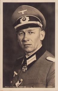 Ritterkreuzträger Postcard Major Dr.Werner Pankow