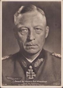 Ritterkreuzträger Postcard General Karl Allmendinger 