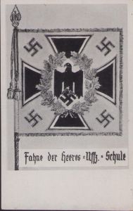 'Fahne der Heeres Uffz. Schule' Postcard