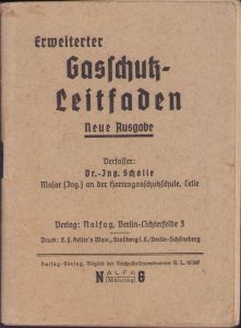 Wehrmacht Issued 'Gasschutz Leitfaden' Instruction Booklet