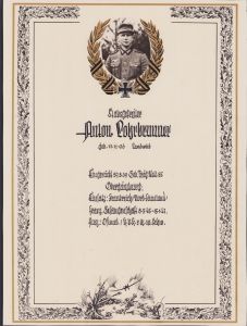 Rare Gebirgs-Träg.Batl.55 Commemorative Document