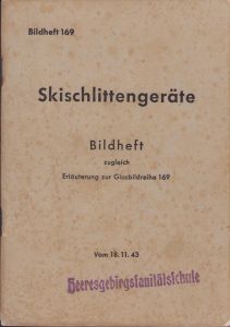 Rare Gbj 'Skischlittengeräte' Booklet 1943