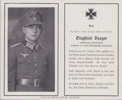 Gebirgsjäger Leutnant Death Notice (Geb.Jg.Rgt.136)