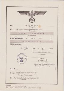 12.Kp./Inf.Rgt.580 Promotion Document