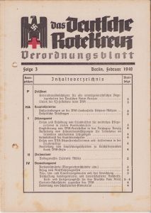 DRK Verordnungsblatt Feb. 1940