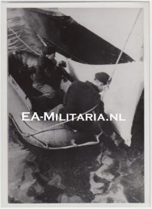 Kriegsmarine ''Sailors cleaning a Longboot'' Press Photo
