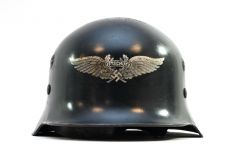 Early M34 'Square Dip' Luftschutz helmet (named)