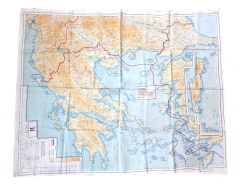 WW2 RAF Silk Escape Map (Greece)